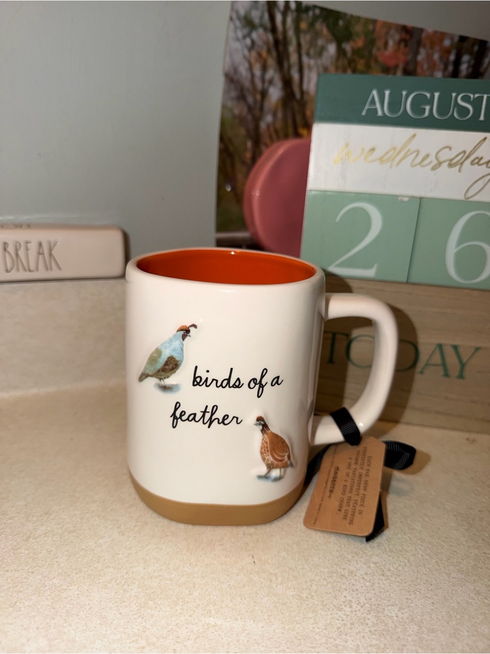 Rae dunn birds of a feather mug - yes